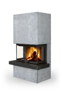 CARA C 02 - дизайнерський камін в облицюванні з каменю Romotop
