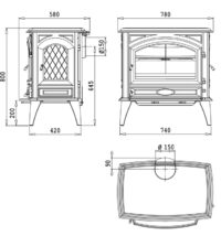 Чавунна піч Dovre 760 WD - Зображення 6