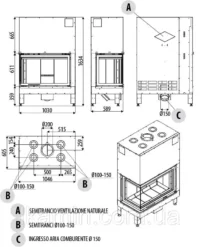 Камінна топка Plasma 95 DX/SX Wood фірми MCZ (Італія). - Зображення 9