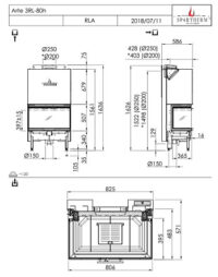 Сталева камінна топка Spartherm Arte 3RL-80h-4S. - Зображення 4