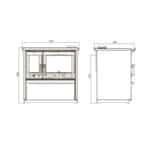 Опалювально - варильна піч Plamen 850 Glas (cream)  (Хорватія). - Зображення 5