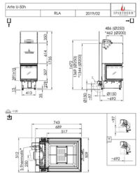 Сталева камінна топка Spartherm Arte U-50h-4S. - Зображення 4