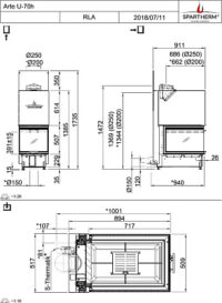 Сталева камінна топка Spartherm Arte U-70h-4S. - Зображення 4