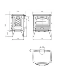 Чавунна піч Dovre 640 WD - Зображення 4