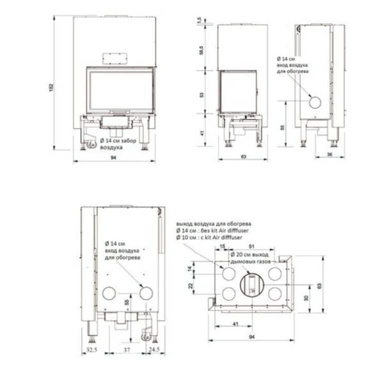 Камінна топка Windo2 75 DX - Зображення 4