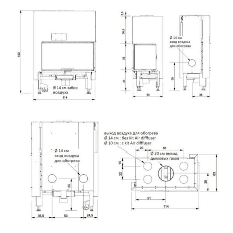 Камінна топка Windo2 95 DX - Зображення 4