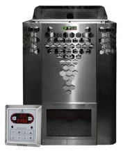 Електрокам'янка для лазні та сауни Ecoflame HYB90 9 кВт + пульт CON6 - Зображення 2