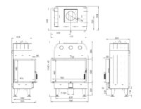 Камінна топка BOKAR 755047 L / R (15,2 kW ) black ceramatex - Зображення 4