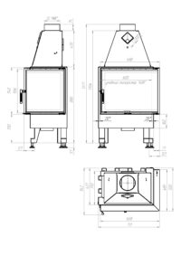 Камінна топка M-FIRE 60 кутова права (14kW) - Зображення 8