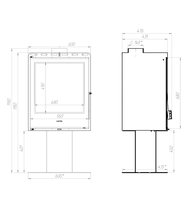 Піч сталева M-Fire Santorini (12kW). - Зображення 5