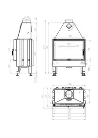Камінна топка M-FIRE 80 пряма (17kW) - Зображення 6