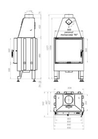 Камінна топка M-FIRE 60 пряма (14kW) - Зображення 5