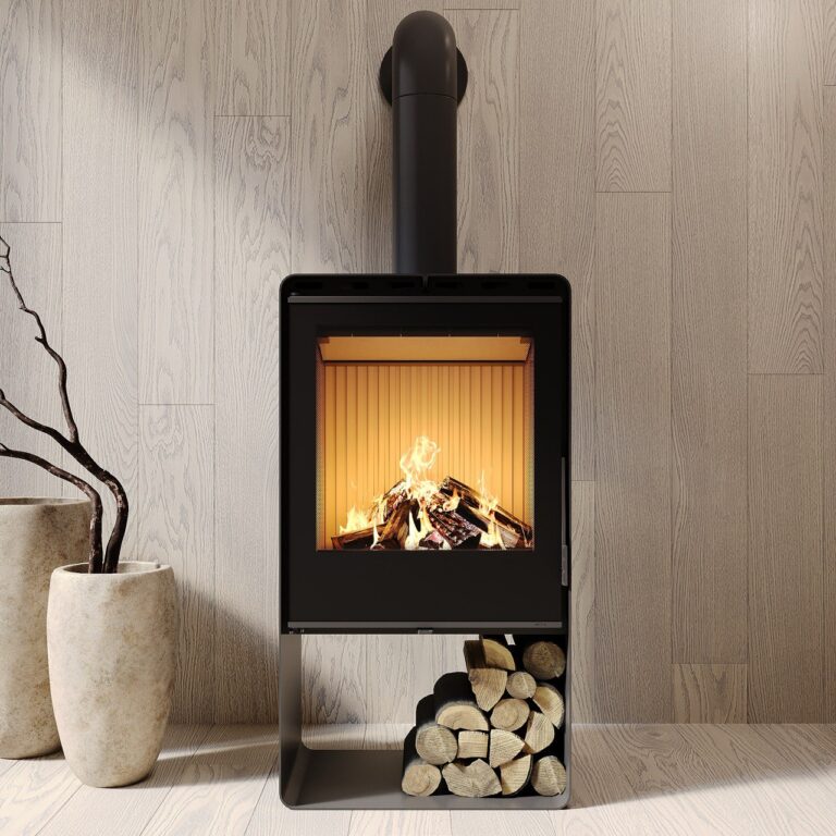 Піч сталева M-Fire Santorini з дровником (12kW). - Зображення 6