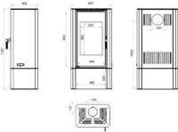 Сталева піч BOKAR Aston WD 4380 ( 9,0 кв ) white ceramatex - Зображення 5
