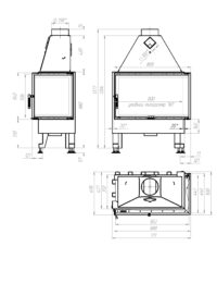 Камінна топка M-FIRE 80 кутова права (17kW) бокове відкриття. - Зображення 4