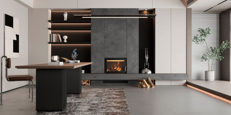 Камінна топка BOKAR 8050 (16,8 kW ) black ceramatex - Зображення 4