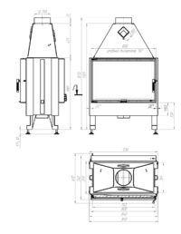 Камінна топка M-FIRE 80 тунель (14kW) - Зображення 6