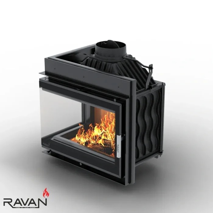 Чавунна камінна топка Ravan IMPERIAL 600 L на дровах - Зображення 2