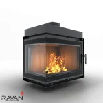 Чавунна камінна топка Ravan IMPERIAL 600 L на дровах - Зображення 4