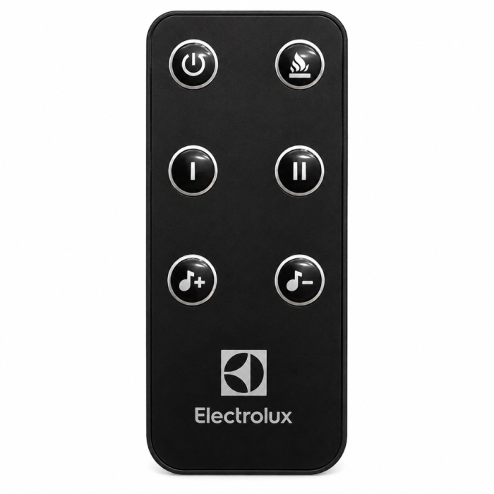 Електрокамін настінний Electrolux EFP/W-1250ULS з обігрівом, прямим склом, реалістичним ефектом полумʼя, зі звуком, дровами та білим камінням, розмір 900x560x95 - Зображення 6